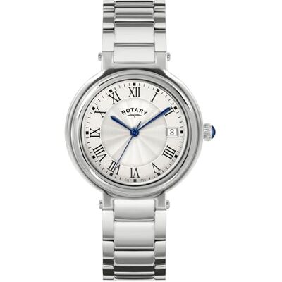 Rotary Heritage Montre bracelet en acier inoxydable avec cadran argenté pâle pour femme Rotary Heritage Montre bracelet en acier inoxydable avec cadran argenté pâle pour femme