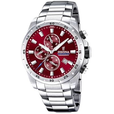 Festina Montre pour Homme F20463/5 Timeless Chronograph Boîtier en Acier Inoxydable Acier laqué Acier laqué Festina Montre pour Homme F20463/5 Timeless Chronograph Boîtier en Acier Inoxydable Acier laqué Acier laqué