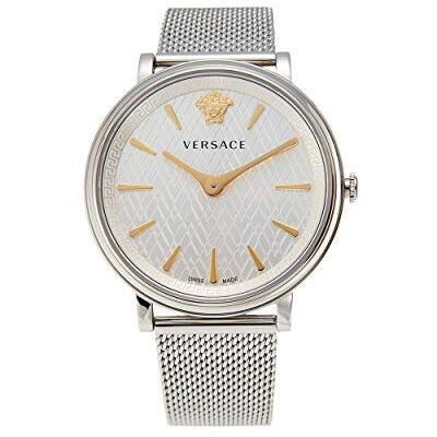 Versace VE81005 19 Montre analogique à quartz pour femme avec bracelet en acier inoxydable, argenté, Bracelet Versace VE81005 19 Montre analogique à quartz pour femme avec bracelet en acier inoxydable, argenté, Bracelet