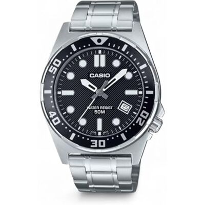 Casio Homme Analogique-Numérique Montre avec Bracelet en Acier Inoxydable MTD-135D-1AVDF, Argent Casio Homme Analogique-Numérique Montre avec Bracelet en Acier Inoxydable MTD-135D-1AVDF, Argent