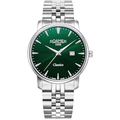 Roamer Montre Date Classico Gents, vert, 40 Roamer Montre Date Classico Gents, vert, 40