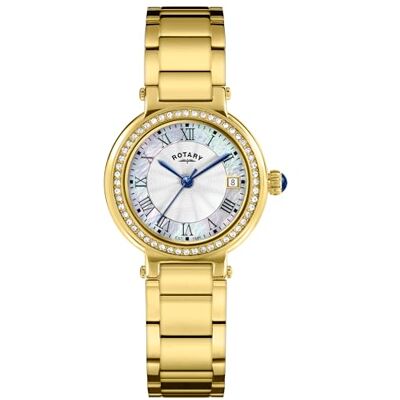 Rotary Heritage Montre bracelet en acier inoxydable plaqué or avec cadran nacré pour femme Rotary Heritage Montre bracelet en acier inoxydable plaqué or avec cadran nacré pour femme