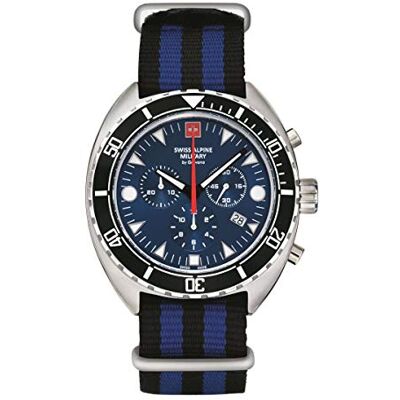 Alpine 7066.9 Montre à quartz analogique pour homme avec bracelet de l'OTAN, Bl-ws/Argent/Blanc 9635sam, Sangles Alpine 7066.9 Montre à quartz analogique pour homme avec bracelet de l'OTAN, Bl-ws/Argent/Blanc 9635sam, Sangles