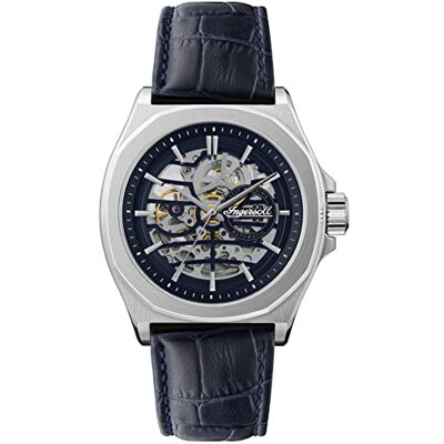 Ingersoll The Orville 1892 Montre automatique pour homme avec cadran bleu marine et bracelet en cuir bleu marine I09306, sangle Ingersoll The Orville 1892 Montre automatique pour homme avec cadran bleu marine et bracelet en cuir bleu marine I09306, sangle