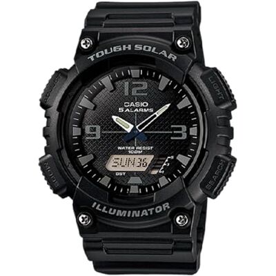 Casio Ana-Digi AQS810W-1A2V Montre de sport solaire pour homme, Noir, Solaire résistant Casio Ana-Digi AQS810W-1A2V Montre de sport solaire pour homme, Noir, Solaire résistant