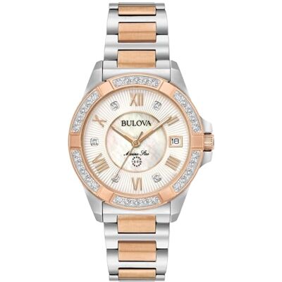 Bulova Montre à quartz analogique pour femme avec bracelet en acier inoxydable 98R234, multicolore, Bracelet Bulova Montre à quartz analogique pour femme avec bracelet en acier inoxydable 98R234, multicolore, Bracelet
