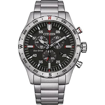 Citizen Montre solaire Eco-Drive pour homme en acier inoxydable avec bracelet en acier inoxydable AT2520-89E, élégante et design simple Citizen Montre solaire Eco-Drive pour homme en acier inoxydable avec bracelet en acier inoxydable AT2520-89E, élégante et design simple