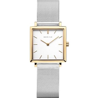 BERING 18226-010 Montre À Quartz Pour Femme, 26 mm, Boîtier En Acier Inoxydable Doré Et Cadran Blanc, Bracelet Milanais, Verre Saphir, 3 ATM BERING 18226-010 Montre À Quartz Pour Femme, 26 mm, Boîtier En Acier Inoxydable Doré Et Cadran Blanc, Bracelet Milanais, Verre Saphir, 3 ATM