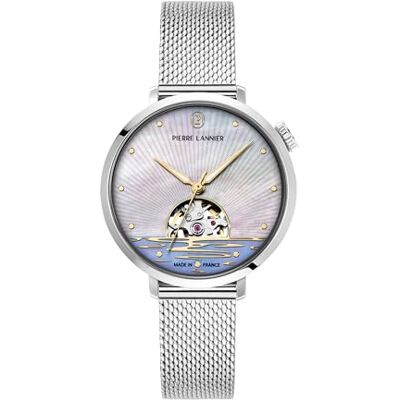 Pierre Lannier Montre-bracelet Automatic Australe Mouvement automatique Épaisseur du boîtier : 12,55 mm Largeur du boîtier : 35 mm Acier inoxydable 3 ATM, argenté, 35, Bracelet Pierre Lannier Montre-bracelet Automatic Australe Mouvement automatique Épaisseur du boîtier : 12,55 mm Largeur du boîtier : 35 mm Acier inoxydable 3 ATM, argenté, 35, Bracelet