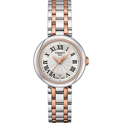 Tissot Bellissima Petite montre femme Only Time T126.010.22.013.01 Boîtier et Bracelet en Acier PVD Or Rose, Or rose 5N, gris, Bracelet Tissot Bellissima Petite montre femme Only Time T126.010.22.013.01 Boîtier et Bracelet en Acier PVD Or Rose, Or rose 5N, gris, Bracelet