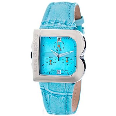 Laura Biagiotti Montre analogique pour femme à quartz avec bracelet en cuir LB0002L-BLU Laura Biagiotti Montre analogique pour femme à quartz avec bracelet en cuir LB0002L-BLU