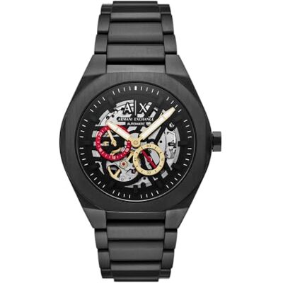 Giorgio Armani Exchange Montre analogique automatique pour homme avec bracelet en acier inoxydable AX4196 Giorgio Armani Exchange Montre analogique automatique pour homme avec bracelet en acier inoxydable AX4196