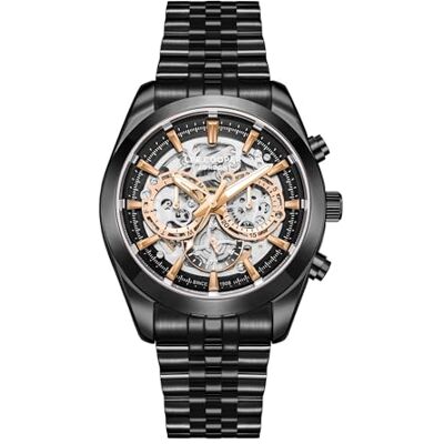 Lee Cooper Homme Analogique Automatique Montre avec Bracelet en Métal LC08176.650, Noir Lee Cooper Homme Analogique Automatique Montre avec Bracelet en Métal LC08176.650, Noir