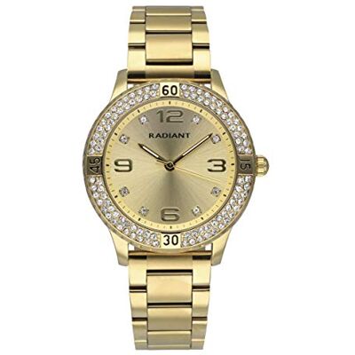 Radiant Frozen Montre Femme Analogique Quartz avec Bracelet Acier Inoxydable RA564201, Doré, bracelet Radiant Frozen Montre Femme Analogique Quartz avec Bracelet Acier Inoxydable RA564201, Doré, bracelet