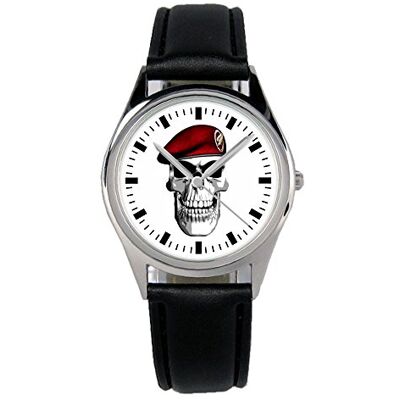 KIESENBERG Montre soldat cadeau article idée fan femme homme unisexe analogique quartz bracelet en cuir montre 36 mm diamètre B-1963, Sangles KIESENBERG Montre soldat cadeau article idée fan femme homme unisexe analogique quartz bracelet en cuir montre 36 mm diamètre B-1963, Sangles