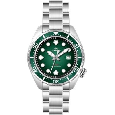 Lorenz Diver 26169HH Montre de sport pour homme à quartz Montre de plongée jusqu'à 100 mètres Bracelet en acier inoxydable Lorenz Diver 26169HH Montre de sport pour homme à quartz Montre de plongée jusqu'à 100 mètres Bracelet en acier inoxydable