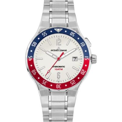 JACQUES LEMANS Hybromatic 1-2109G Montre Automatique pour Hommes, bracelet JACQUES LEMANS Hybromatic 1-2109G Montre Automatique pour Hommes, bracelet