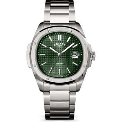 Rotary Apex 100 Montre bracelet en acier inoxydable avec cadran vert Rotary Apex 100 Montre bracelet en acier inoxydable avec cadran vert