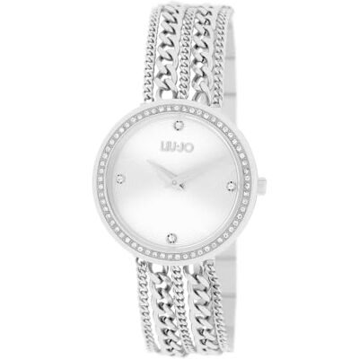 Liu Jo Montre analogique à quartz pour femme avec bracelet en acier inoxydable TLJ1830, argenté, Bracelet Liu Jo Montre analogique à quartz pour femme avec bracelet en acier inoxydable TLJ1830, argenté, Bracelet