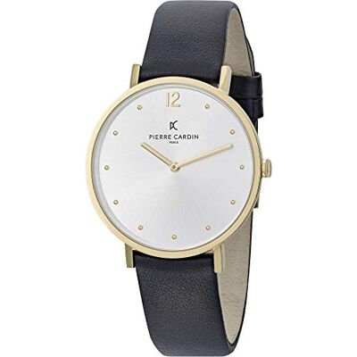 Pierre Cardin Montre Femme Analogique Quartz Belleville Simplicity, Noir/Argent, sangle Pierre Cardin Montre Femme Analogique Quartz Belleville Simplicity, Noir/Argent, sangle