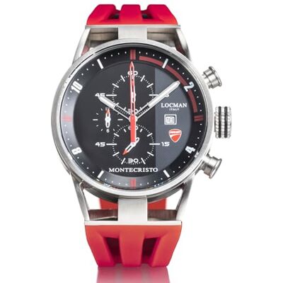 Locman Ducati Chronographe Homme Acier Rouge Bracelet, Bracelet Locman Ducati Chronographe Homme Acier Rouge Bracelet, Bracelet