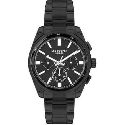 Lee Cooper Hommes Analogique Quartz Japonais Montre avec Bracelet en Métal LC07513.650, Noir, Bracelet Lee Cooper Hommes Analogique Quartz Japonais Montre avec Bracelet en Métal LC07513.650, Noir, Bracelet