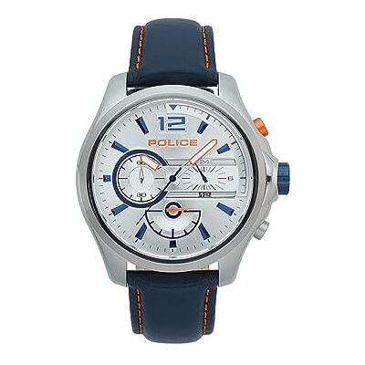 Police Montre chronographe à quartz pour homme avec bracelet en cuir PL.15403JS/04, TFV8 Police Montre chronographe à quartz pour homme avec bracelet en cuir PL.15403JS/04, TFV8