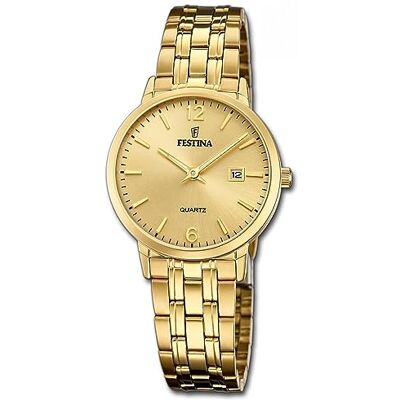 Festina Montre femme F20514/3 acier classique boîtier en acier inoxydable 316l doré bracelet en acier inoxydable 316l doré, multicolore, Bracelet Festina Montre femme F20514/3 acier classique boîtier en acier inoxydable 316l doré bracelet en acier inoxydable 316l doré, multicolore, Bracelet