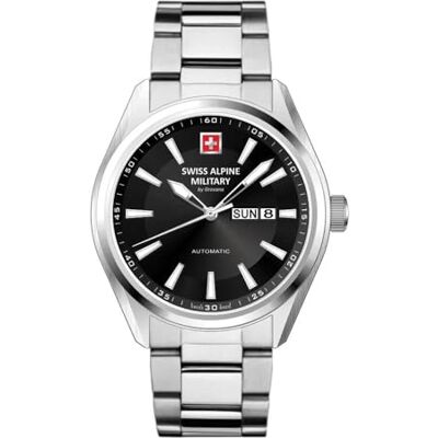 Alpine Montre pour homme Grovana 7090.2137SAM Avec bracelet en acier inoxydable ETA 2836-2 Automatique Verre saphir 10 ATM, Bracelet noir en acier inoxydable, Bracelet Alpine Montre pour homme Grovana 7090.2137SAM Avec bracelet en acier inoxydable ETA 2836-2 Automatique Verre saphir 10 ATM, Bracelet noir en acier inoxydable, Bracelet