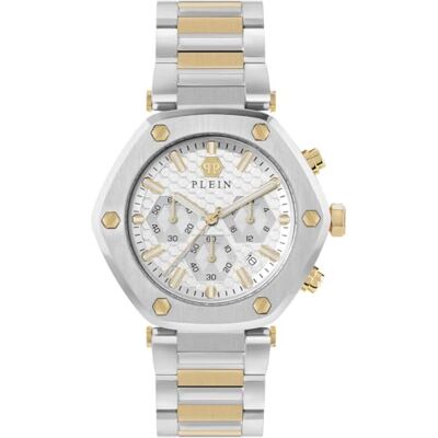 Philipp Plein The Hexagon Chrono Montre à quartz analogique pour homme Philipp Plein The Hexagon Chrono Montre à quartz analogique pour homme