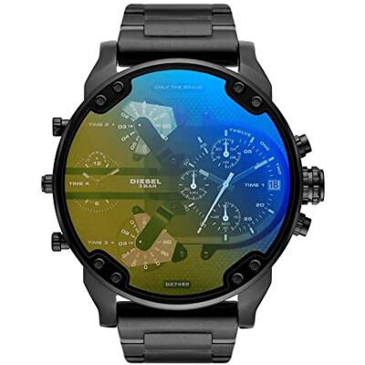 Diesel Mr. Daddy montre pour homme, mouvement multifonctionnel avec bracelet en silicone, acier inoxydable ou cuir Diesel Mr. Daddy montre pour homme, mouvement multifonctionnel avec bracelet en silicone, acier inoxydable ou cuir