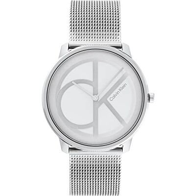 Calvin Montre Analogique à Quartz Unisex avec Bracelet milanais en acier inoxydable argenté 25200027 Calvin Montre Analogique à Quartz Unisex avec Bracelet milanais en acier inoxydable argenté 25200027