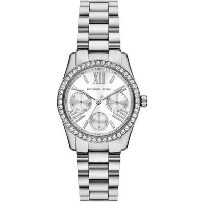 Michael Kors Lexington MK4979 Montre pour femme en acier inoxydable Argenté 34 mm Michael Kors Lexington MK4979 Montre pour femme en acier inoxydable Argenté 34 mm