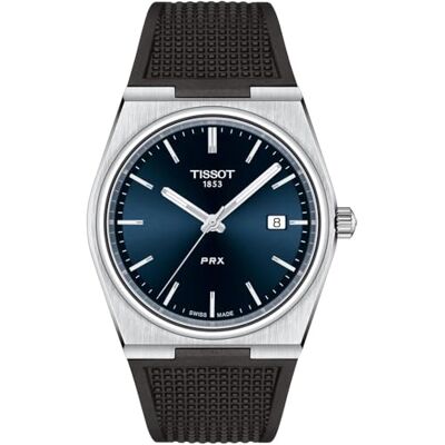 Tissot Montre PRX silicone noir cadran bleu Tissot Montre PRX silicone noir cadran bleu