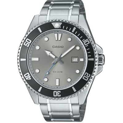 Casio Homme Analogique-Numérique Montre avec Bracelet en Acier Inoxydable MDV-107D-8AVDF, Argent, Bracelet Casio Homme Analogique-Numérique Montre avec Bracelet en Acier Inoxydable MDV-107D-8AVDF, Argent, Bracelet