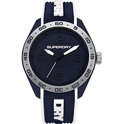 Superdry Montre à quartz analogique pour homme avec bracelet en silicone SYG213U Superdry Montre à quartz analogique pour homme avec bracelet en silicone SYG213U