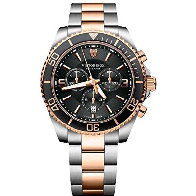 Victorinox Unisex-Adult Chronographe Quartz Montre avec Bracelet en Acier Inoxydable 241952, Noir, bracelet Victorinox Unisex-Adult Chronographe Quartz Montre avec Bracelet en Acier Inoxydable 241952, Noir, bracelet
