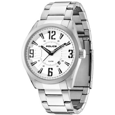 Police PL.13893JS/04M Montre Homme Quartz Analogique Bracelet Acier Inoxydable Argent, Argent/Argent, bracelet Police PL.13893JS/04M Montre Homme Quartz Analogique Bracelet Acier Inoxydable Argent, Argent/Argent, bracelet