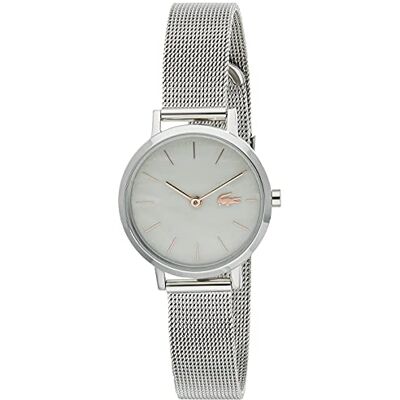 Lacoste Montre Analogique à Quartz pour Femme avec Bracelet Milanais en Acier Inoxydable Argenté 2001121, Argent, Bracelet Lacoste Montre Analogique à Quartz pour Femme avec Bracelet Milanais en Acier Inoxydable Argenté 2001121, Argent, Bracelet