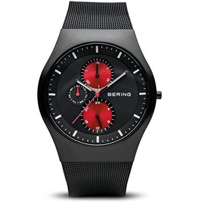 BERING Time 11942-229 Montre Homme Quartz Analogique Bracelet Acier Inoxydable Noir, Noir/Noir, sangle BERING Time 11942-229 Montre Homme Quartz Analogique Bracelet Acier Inoxydable Noir, Noir/Noir, sangle
