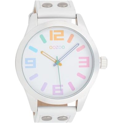 Oozoo Timepieces Montre analogique pour femmes avec bracelet en cuir, ronde, élégante, de qualité supérieure Oozoo Timepieces Montre analogique pour femmes avec bracelet en cuir, ronde, élégante, de qualité supérieure