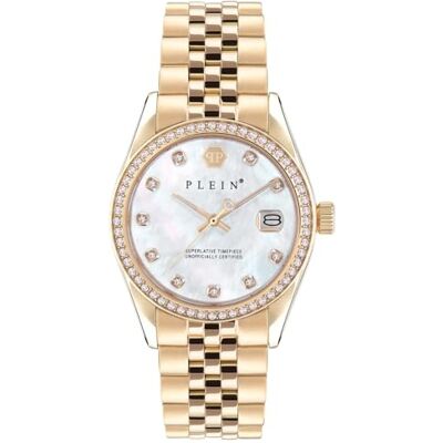 Philipp Plein Montre analogique à quartz pour femme en acier inoxydable Philipp Plein Montre analogique à quartz pour femme en acier inoxydable