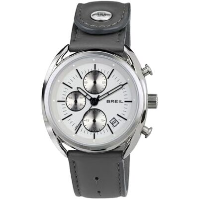 BREIL Montre homme, collection BEAUBOURG, mouvement à quartz analogique, résistant à l'eau jusqu'à 100 mètres, idées cadeaux pour homme, Blanc, Moderne BREIL Montre homme, collection BEAUBOURG, mouvement à quartz analogique, résistant à l'eau jusqu'à 100 mètres, idées cadeaux pour homme, Blanc, Moderne
