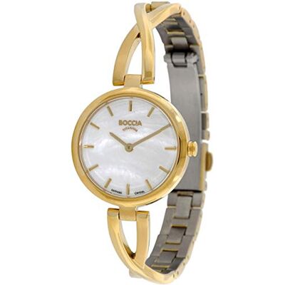 Boccia 3239-03 Montre Femme Quartz Analogique Bracelet Titane Doré, Nacré/Doré, bracelet Boccia 3239-03 Montre Femme Quartz Analogique Bracelet Titane Doré, Nacré/Doré, bracelet