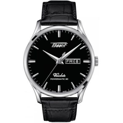 Tissot Heritage Visodate Powermatic 80 T118.430.16.051.00, Noir, Sangle Tissot Heritage Visodate Powermatic 80 T118.430.16.051.00, Noir, Sangle