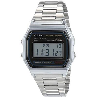 Casio A158WA-1D Montre numérique rétro pour homme avec alarme quotidienne résistante à l'eau, Bracelet Casio A158WA-1D Montre numérique rétro pour homme avec alarme quotidienne résistante à l'eau, Bracelet