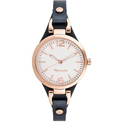 Tamaris Virginia B02219010 Montre Femme Quartz Analogique Cuir Bleu/Argent Bracelet Tamaris Virginia B02219010 Montre Femme Quartz Analogique Cuir Bleu/Argent Bracelet