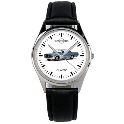 KIESENBERG Montre-bracelet Pontiac GTO bleu Oldtimer Cadeau idéal pour femme et homme Unisexe Analogique Bracelet en cuir 36 mm de diamètre B-1913, sangle KIESENBERG Montre-bracelet Pontiac GTO bleu Oldtimer Cadeau idéal pour femme et homme Unisexe Analogique Bracelet en cuir 36 mm de diamètre B-1913, sangle