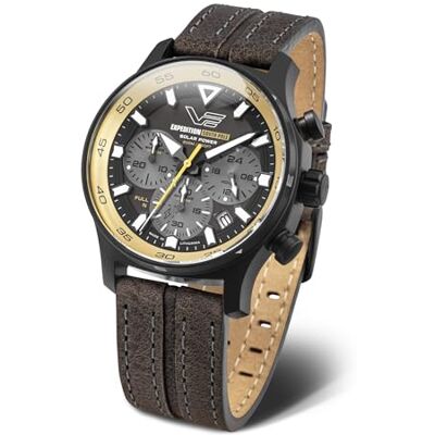 Vostok Europe Expedition South Pole VR42-592C763 Montre chronographe pour homme, marron/noir, moderne Vostok Europe Expedition South Pole VR42-592C763 Montre chronographe pour homme, marron/noir, moderne
