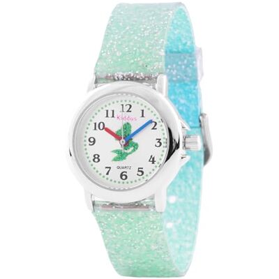 Kiddus Montre pédagogique pour Enfants, Fille. Educative, avec Exercises pour Apprendre l’Heure. Mécanisme en Quartz Japonais. Avec Paillettes. Modèle Sirène, dégradé bleu et turquoise. Kiddus Montre pédagogique pour Enfants, Fille. Educative, avec Exercises pour Apprendre l’Heure. Mécanisme en Quartz Japonais. Avec Paillettes. Modèle Sirène, dégradé bleu et turquoise.